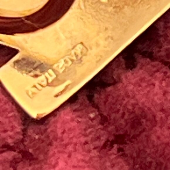 RARE Ferragamo Gancini Chunky Gold Scarf Ring Iconic Timeless Style - Picture 3 of 5